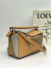 Loewe Small Puzzle bag in classic calfskin brown/ gray - 6