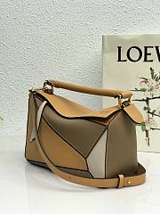 Loewe Small Puzzle bag in classic calfskin brown/ gray - 5