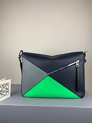 Loewe Puzzle messenger bag in classic calfskin green - 5