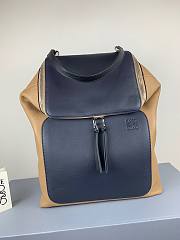 LOEWE Black Goya Backpack in blue / brown | 10268 - 3
