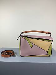 Loewe Small Puzzle bag in classic calfskin purple/green - 1