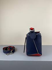 Loewe Small Puzzle bag in classic calfskin red/ blue - 3