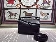 Loewe Small Puzzle bag in classic calfskin black/ silver hardware - 1