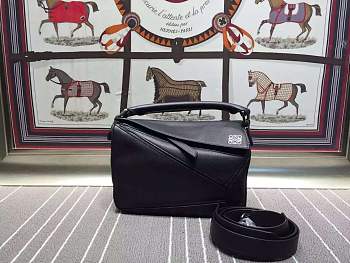 Loewe Small Puzzle bag in classic calfskin black/ silver hardware