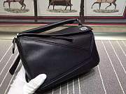 Loewe Small Puzzle bag in classic calfskin black/ silver hardware - 4