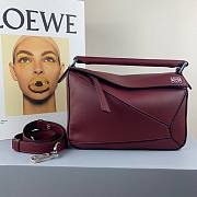 Loewe Small Puzzle bag in classic calfskin red berry - 1