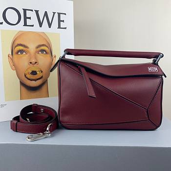 Loewe Small Puzzle bag in classic calfskin red berry