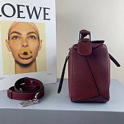 Loewe Small Puzzle bag in classic calfskin red berry - 5
