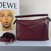 Loewe Small Puzzle bag in classic calfskin red berry - 3