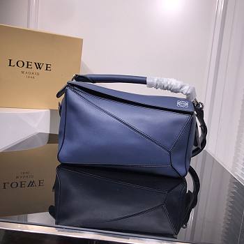 Loewe Small Puzzle bag in classic calfskin blue
