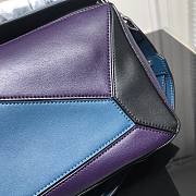 Loewe Small Puzzle bag in classic calfskin blue/ purple - 2