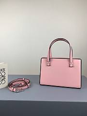 LOEWE small Postal Black Small Leather Tote in pink - 4