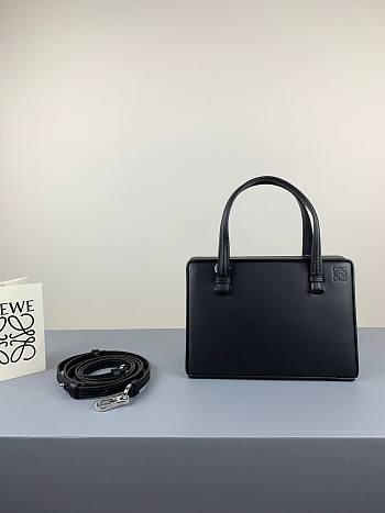 LOEWE small Postal Black Small Leather Tote in black