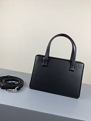 LOEWE small Postal Black Small Leather Tote in black - 6