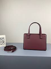 LOEWE small Postal Black Small Leather Tote in red - 1