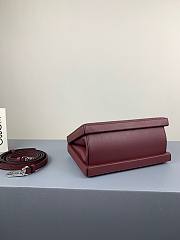 LOEWE small Postal Black Small Leather Tote in red - 2