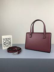 LOEWE small Postal Black Small Leather Tote in red - 3