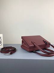 LOEWE small Postal Black Small Leather Tote in red - 4