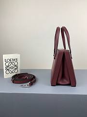 LOEWE small Postal Black Small Leather Tote in red - 5