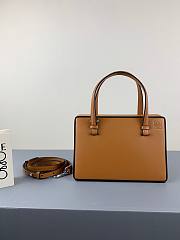 LOEWE small Postal Black Small Leather Tote in brown - 1