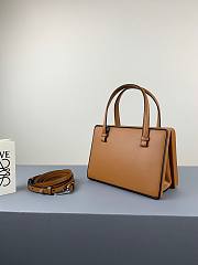 LOEWE small Postal Black Small Leather Tote in brown - 2