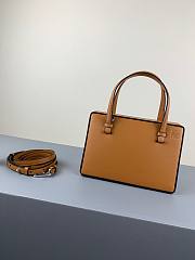 LOEWE small Postal Black Small Leather Tote in brown - 3