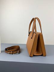 LOEWE small Postal Black Small Leather Tote in brown - 4