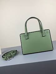 LOEWE small Postal Black Small Leather Tote in green - 2