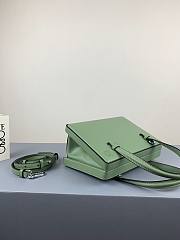 LOEWE small Postal Black Small Leather Tote in green - 5