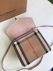 Burberry Small Leather House Check Crossbody Bag in Pink - 4