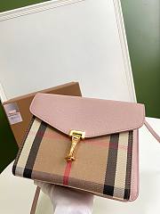 Burberry Small Leather House Check Crossbody Bag in Pink - 6