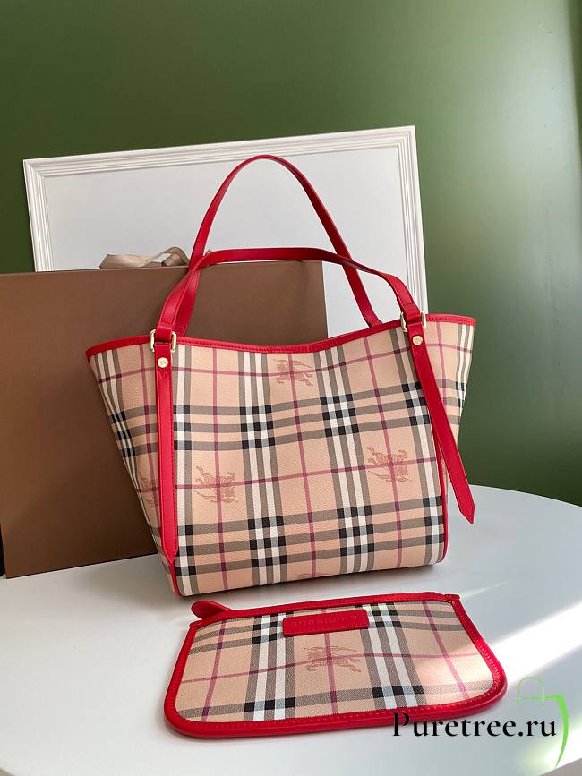 Burberry monogram totebag in red | 8883B - 1