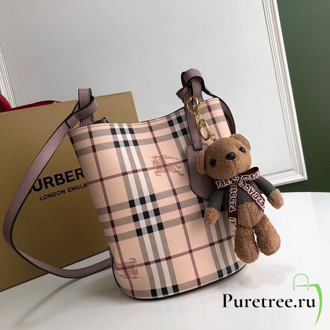 Burberry monogram pink bucketbag - 1