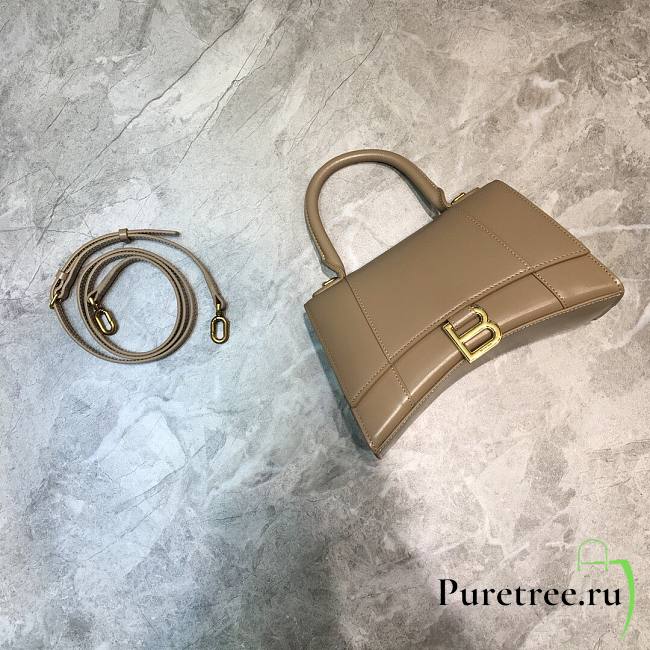 Balenciaga Hourglass bag in beige leather - gold hardware - 1