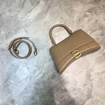 Balenciaga Hourglass bag in beige leather - gold hardware