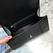 Balenciaga Hourglass bag in black leather silver hardware - 6