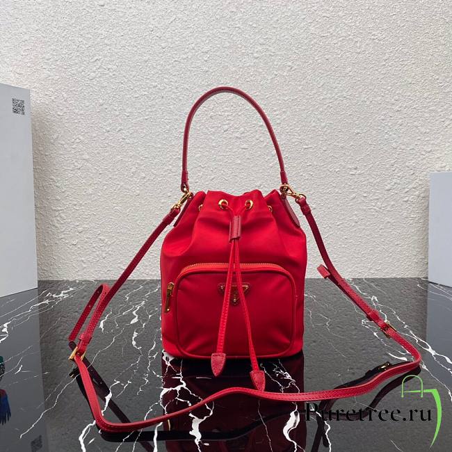 Prada 2way bucket nylon bag in light red | 1N1864 - 1