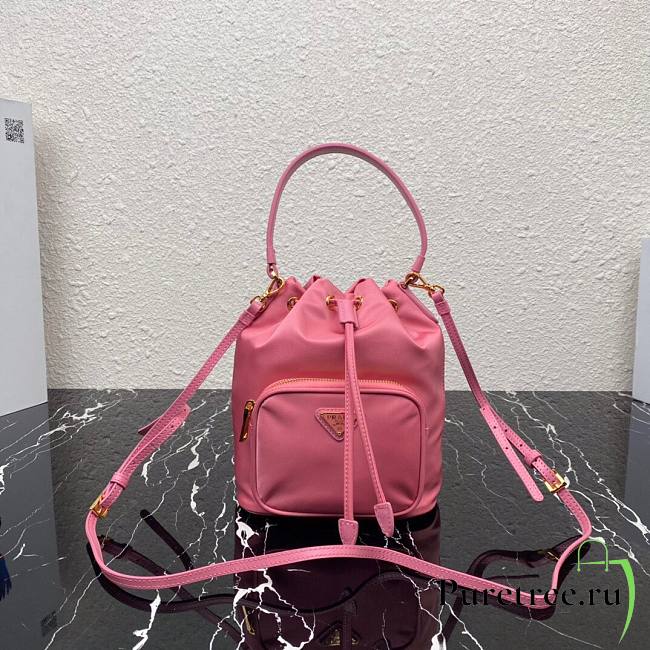 Prada 2way bucket nylon bag in pink | 1N1864 - 1