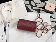 Chanel Lambskin Jewel Card Holder With Chain in red | AP2285  - 5
