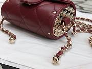Chanel Lambskin Jewel Card Holder With Chain in red | AP2285  - 2