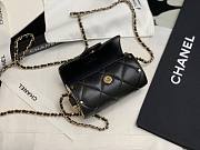 Chanel Lambskin Jewel Card Holder With Chain in black | AP2285 - 6