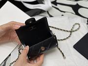 Chanel Lambskin Jewel Card Holder With Chain in black | AP2285 - 5