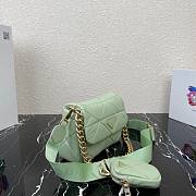 Prada System patchwork shoulder bag in green | 1BD292 - 6