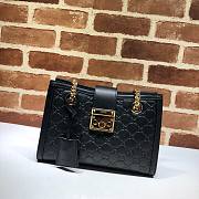 Gucci Padlock GG small shoulder bag in black | 498156 - 1