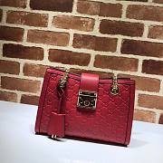 Gucci Padlock GG small shoulder bag in red | 498156 - 1