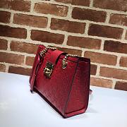 Gucci Padlock GG small shoulder bag in red | 498156 - 4
