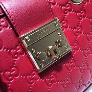 Gucci Padlock GG small shoulder bag in red | 498156 - 2