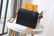 LV Standing Pouch Damier Infini Travel black | N60448 - 1