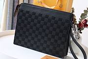 LV Standing Pouch Damier Infini Travel black | N60448 - 2