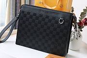 LV Standing Pouch Damier Infini Travel black | N60448 - 4